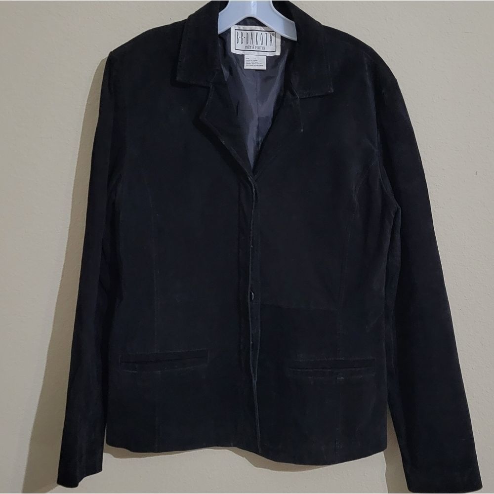 Vintage Jacket 90s BB Dakota Pret a Porter Black 100% Leather Jacket, Sz L